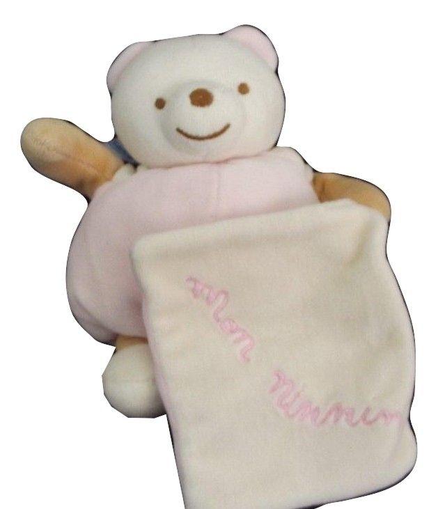 NOUNOURS DOUDOU LAPIN OURS CACHE CACHE VIOLET ROSE SOS