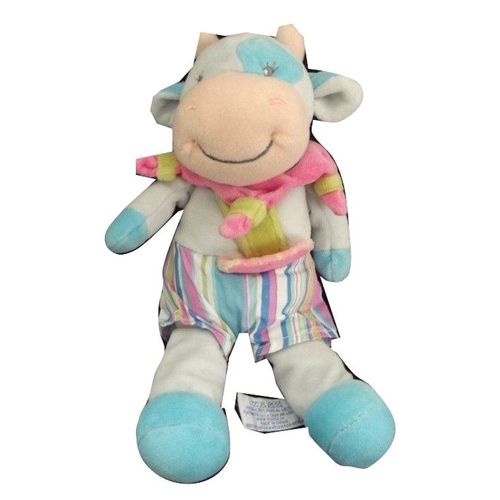 Doudou Tiamo Vache Bleu Rose Rayure Short