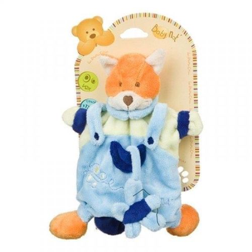 Doudou Babynat Baby Nat Renard Fox Marionnette Bleu Et Papillon 24cms Bn854