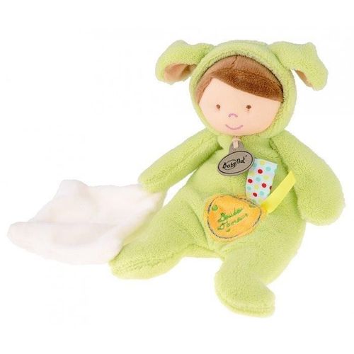 Doudou Babynat Baby'nat Poupon Garcon Deguise En Chien Vert Bn795