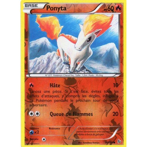 Carte Pokémon 14/106 Ponyta 60 Pv - Reverse Xy Étincelles Neuf Fr