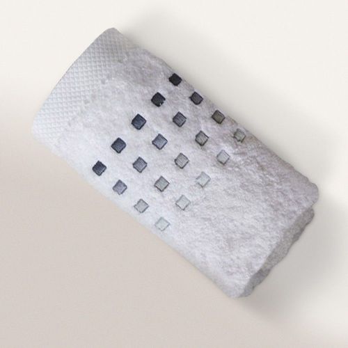 Drap De Douche 70x140 Cm Pure Squares Blanc 550 G/M2