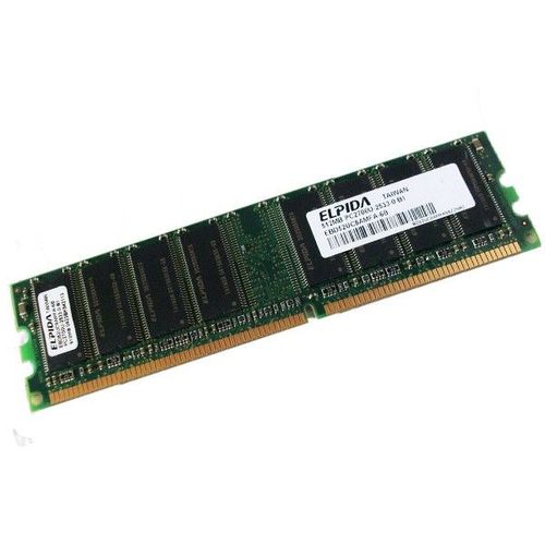 Ram Barrette Memoire ELPIDA EBD25UC8AMFA-6B 256Mo DDR1 PC-2700U 333Mhz CL2.5