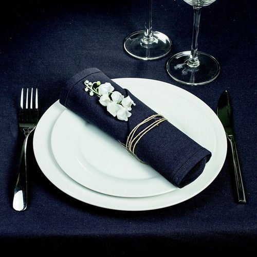 4 Serviettes De Table - Coton - Gris