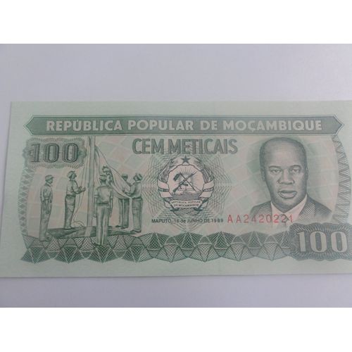 Billet 100 Metical Mozambique 1989