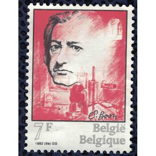 Belgique 1982 Sans Gomme Used Écrivain Poète Louis Paul Boon