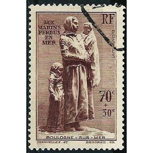 France 1939, Très Bel Exemplaire Yv. 447 - Boulogne Sur Mer, Au Profit Des Familles De Marins Perdus En Mer, Obli. Tbe