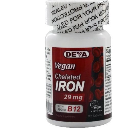 Deva, Vegan Chélaté Fer, Mg 29, 90 Comprimés 