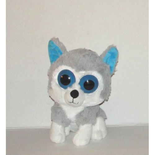 Husky Chien Gros Yeux Bleus Tous Doux Peluche 24cm Play By Play