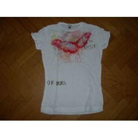 T-Shirt Ikks Motif Rouge, Rose Et Jaune Taille M Enfant (14 Ans)