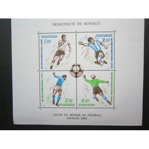 Monaco. Bloc N°21 (1982). Coupe Du Monde De Football. Madrid