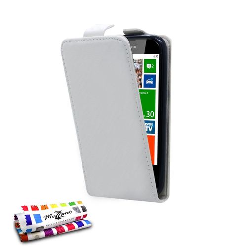 Etui À Rabat Folio "Open Flip" Blanc Pour Nokia Lumia 830