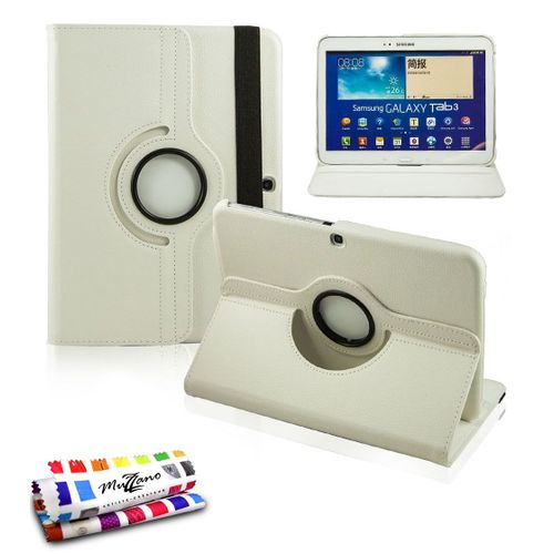 Etui À Rabat "Le Folio Rotatif" Blanc Pour Samsung Galaxy Tab 3 10.1