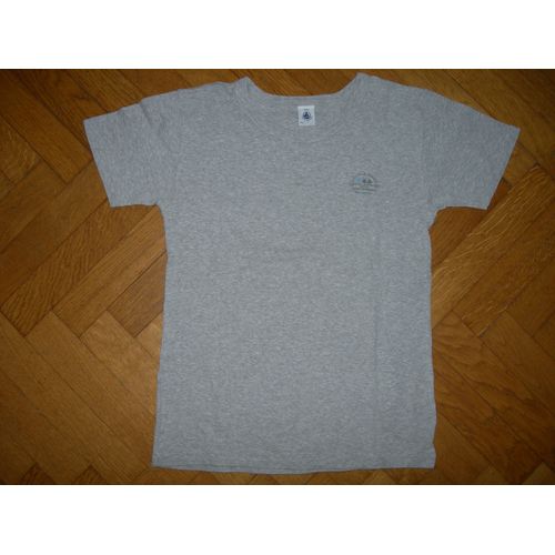 T-Shirt Petit Bateau Gris Manches Courtes Taille 14 Ans Garçon