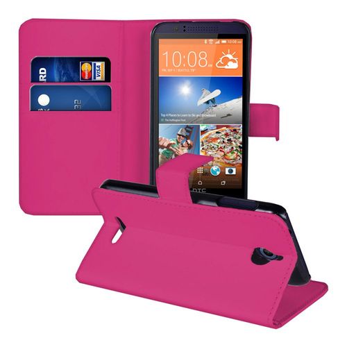Etui Portefeuille Pour Htc Desire 510 Support Video Cuir Pu - Rose