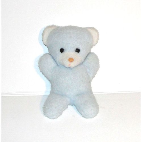 Ours Bleu Pastel Ancien Peluche Doudou Ours 28 Cm Vintage Pastel Boulgom