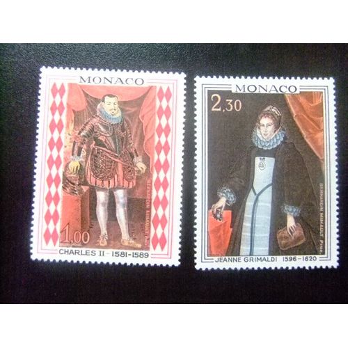 Monaco 1968 Carlos Ii Y Jeanne Grimaldi Yvert &tellier Nº 770 - 771 ** Mnh