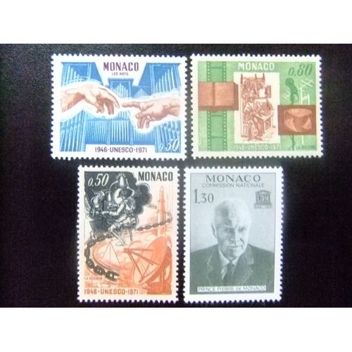 Monaco 1971 Unesco Yvert &tellier Nº 855 - 858 ** Mnh