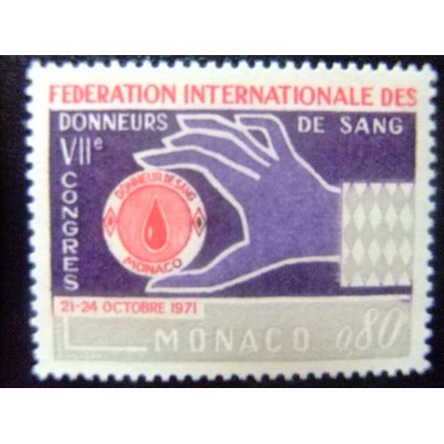 Monaco 1971 Donantes De Sangre Yvert &tellier Nº 860 ** Mnh