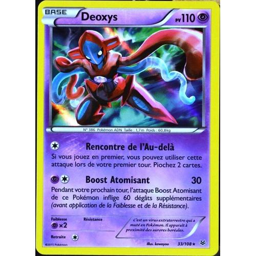 Carte Pokémon 33/108 Deoxys 110 Pv - Super Rare Xy06 Ciel Rugissant Neuf Fr