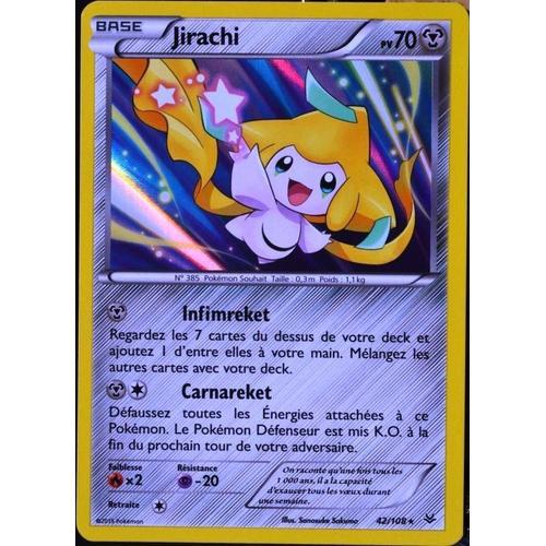 Carte Pokémon 42/108 Jirachi 70 Pv - Super Rare Xy06 Ciel Rugissant Neuf Fr