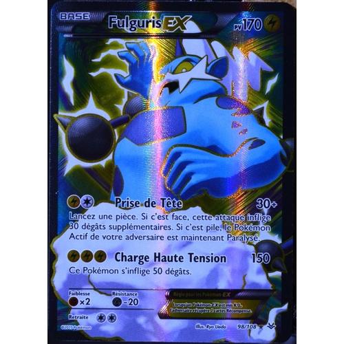 Carte Pokémon 98/108 Fulguris-Ex 170 Pv Ultra Rare Xy06 Ciel Rugissant Neuf Fr