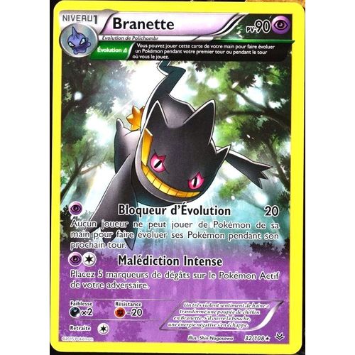 Carte Pokémon 32/108 Branette 90 Pv - Rare Xy06 Ciel Rugissant Neuf Fr