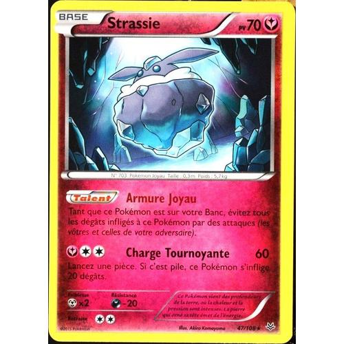 Carte Pokémon 47/108 Strassie 70 Pv - Rare Xy06 Ciel Rugissant Neuf Fr