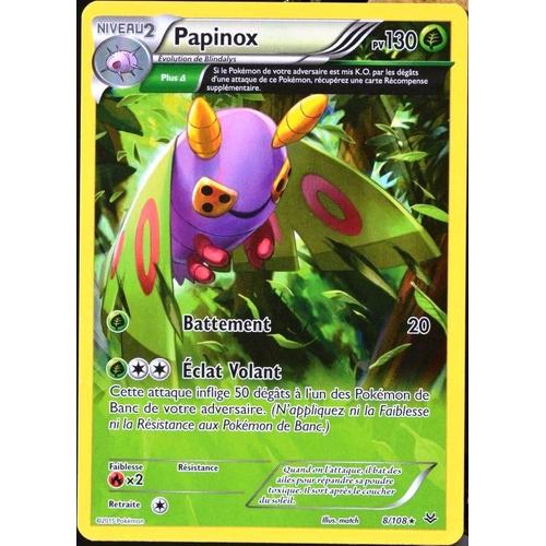Carte Pokémon 8/108 Papinox 130 Pv - Rare Xy06 Ciel Rugissant Neuf Fr