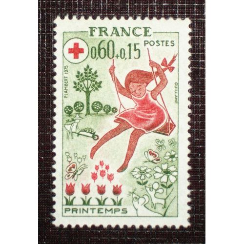 France N° 1860 Neuf Sans Charnière De 1975 - 60c+15c « Croix-Rouge : Les Saisons (Le Printemps) » 
