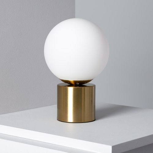 Lampe À Poser Métal Et Verre Atenas Doré