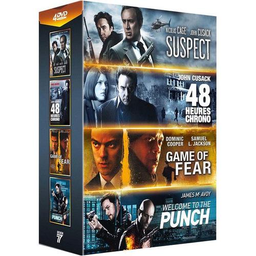 Stars De L'action : Game Of Fear + 48 Heures Chrono + Suspect + Welcome To The Punch - Pack