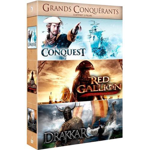 Grands Conquérants : Conquest + Red Gallion - La Légende Du Corsaire Rouge + Drakkar - Pack