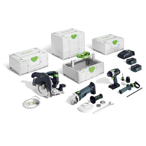 Kit Combo sans fil FESTOOL Menuiserie - HKC 55 + TPC 18 + AGC 18 + TB M 137 - 578025