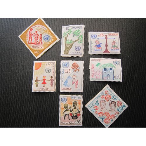 Monaco. Charte Des Enfants (1963). N° 599 A 606