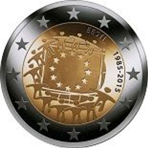 Estonie 2 Euros Commémorative 2015 (30 Ans Du Drapeau De L'ue) Neuve+++ Issue De Rouleau+++ Rare+++