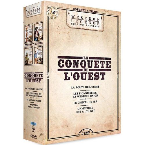 La Conquête De L'ouest : La Route De L'ouest + Les Pionniers De La Western Union + Le Cheval De Fer + L'aventure Est À L'ouest - Pack