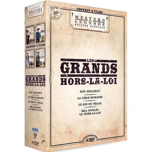 Les Grands Hors-La-Loi : Doc Holliday + La Cible Humaine + Le Kid Du Texas + Bill Dollin Le Hors-La-Loi - Pack