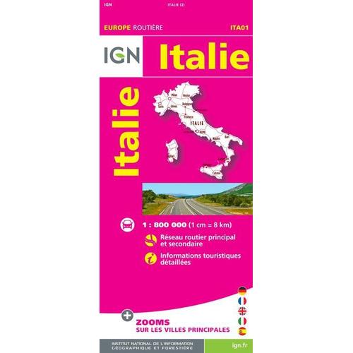 Carte Ign Italie Sicile Sardaigne Ita01 1:800000