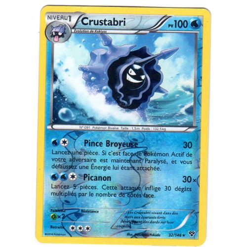 Carte Pokemon Francaise Reverse Serie Xy Crustabri 32/146