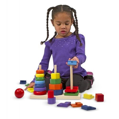 Melissa & doug geometric stacker toddler toy online