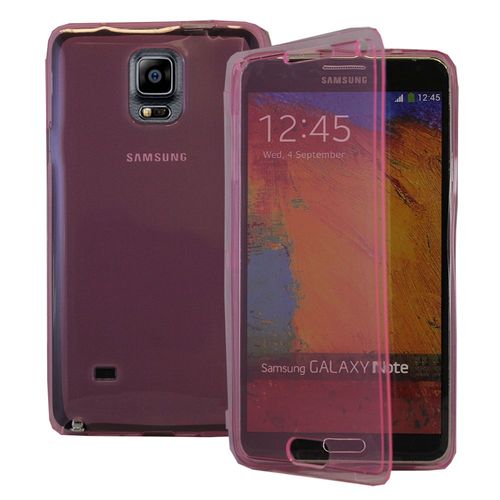 Coque Silicone Pour Samsung Galaxy Note 4 5.7" Gel Livre Rabat - Rose