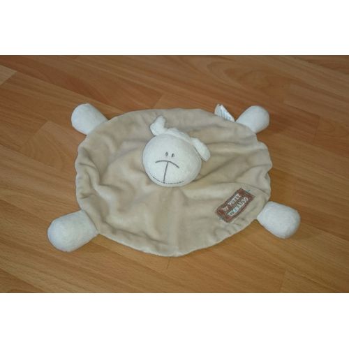 Doudou Plat Mouton Marron/Beige/Écru Kimbaloo