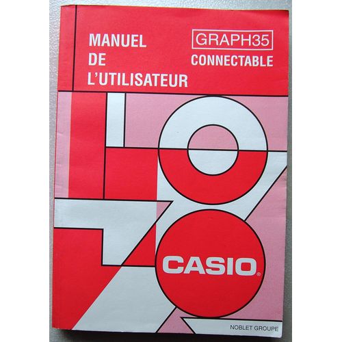 Manuel De L'utilisateur Graph35 Connectable Casio