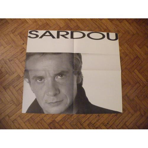 Michel Sardou *** Affiche 60*50 Cm Noir Et Blanc