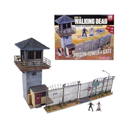 Figurine The Walking Dead Building Sets Prison Tower Gate Rakuten