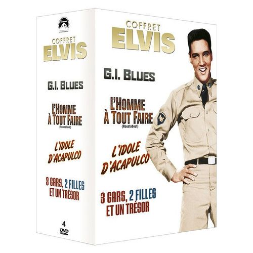 Paramount Coffret Elvis : G.I. Blues + L'homme À Tout Faire + L'idole D'acapulco + 3 Gars, 2 Filles Et Un Trésor - Pack