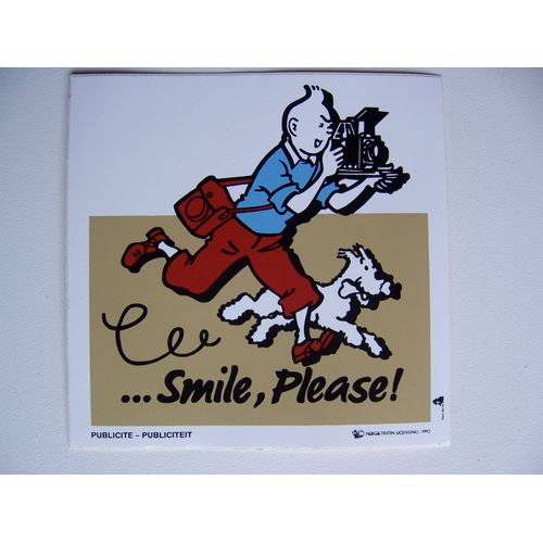 Sticker Tintin Photographe 