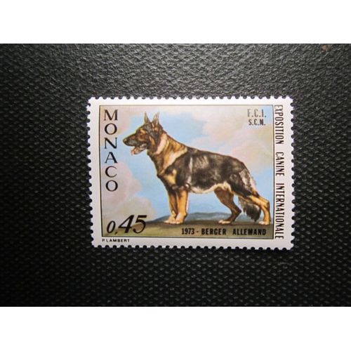 Monaco. Timbre N°922: Exposition Canine Internationale De Monte Carlo (1973)