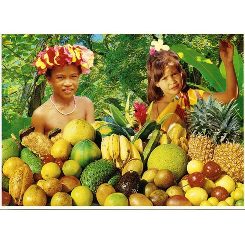 Carte  Les Fruits De Tahiti Et Ses Îles